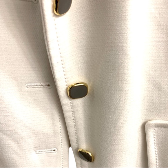 Banana Republic Jacket Button Down Front | White & Gray | Women’s Size Small - Picture 4 of 5